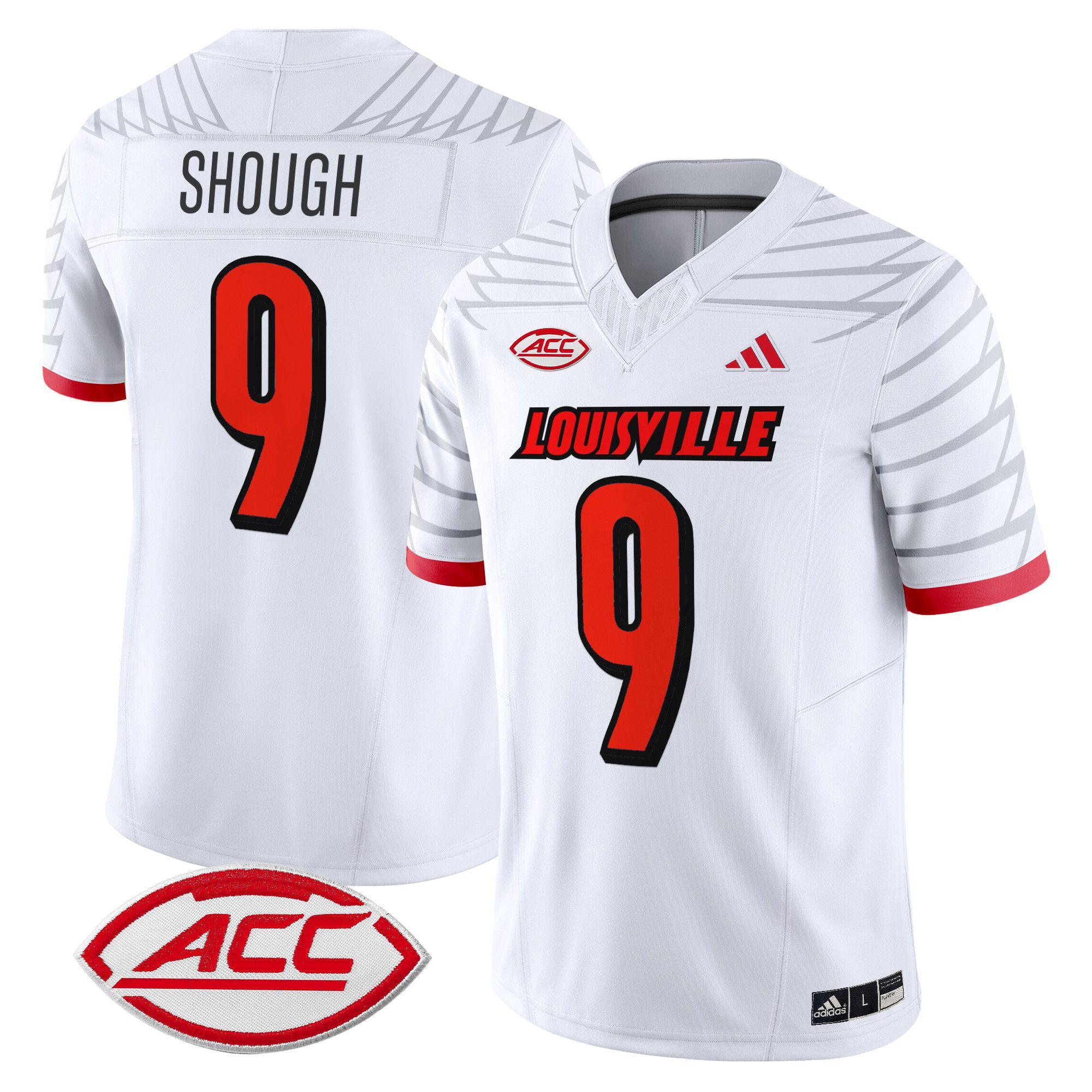 Men Louisville Cardinals #9 Shough White 2024 Vapor Limited NCAA Jersey